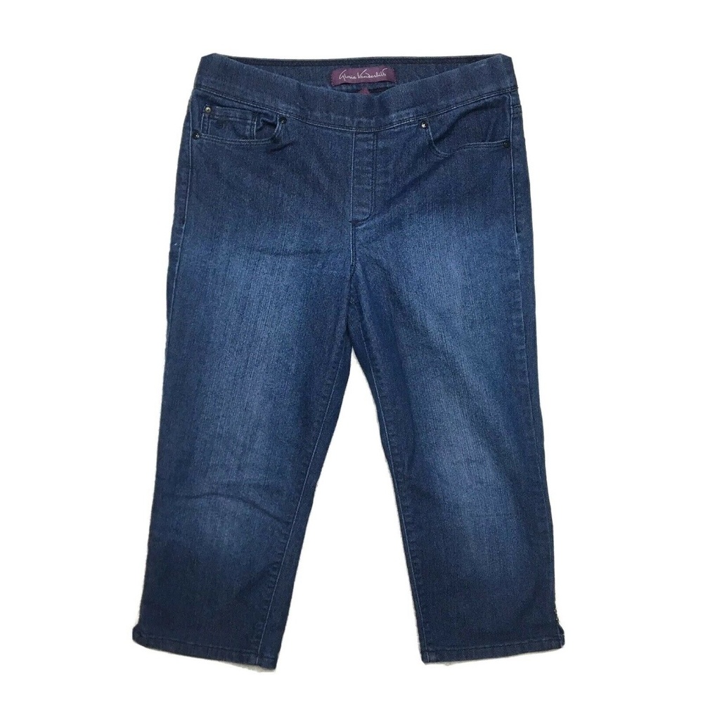 Gloria Vanderbilt Pull On Stretch Capri Jeans Pant